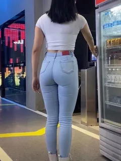 tight jeans on asian babe