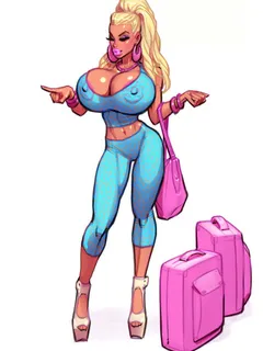 big titty bimbo cartoon