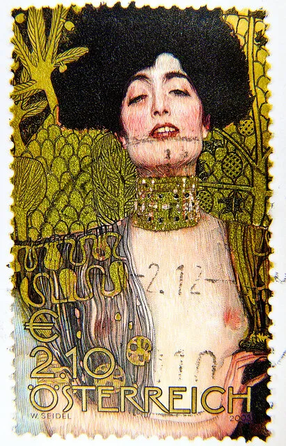 austria € 2.10 "judith i" gustav klimt postage timbre autriche erotic art painting 2003