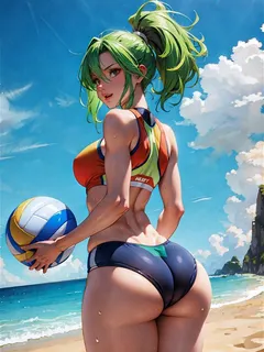 ai art | sexy beach volleyball player with a nice ass