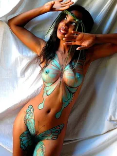 butterfly body paint