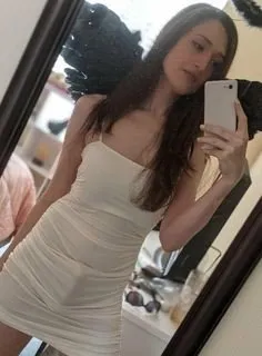 sexy in white tight dress