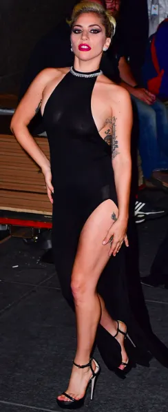 lady gaga black dress