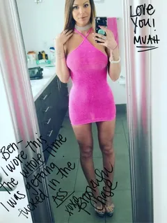 this signed photo came with the pink dress i bought from one of brooklyn's anal scenes.