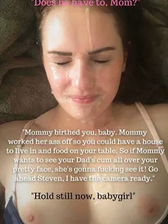 mom wants dad to cum on daughter's face