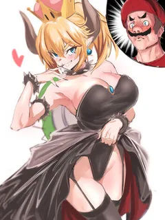 bowsette surprise to  mario