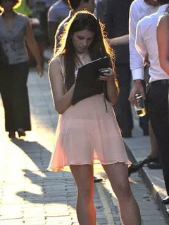 sexy perfect legs with a seethrough dress in public voyeurism