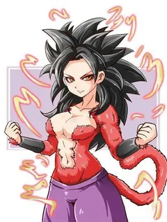 dragon ball- caulifla super saiyan 4. i love it! ^^