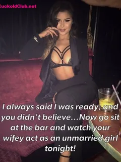 watch your wife flirt with guys while you sit at the bar