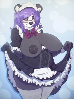 maid panda boobs out