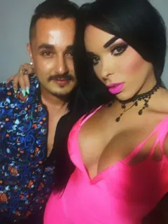 alexis la vega is bimbo in pink dress holding her jon for the night - sgb asiann