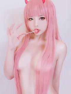 misa chiang as zero two from darling in the franxx