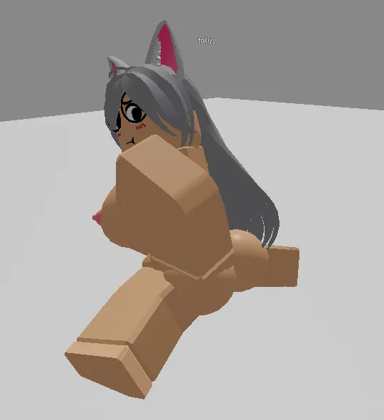 roblox shy neko shows off her body