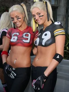 two body paint babes