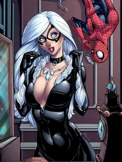 black cat & spiderman