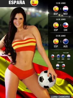 luana chamorro espana team at fifa world cup brazil 2014