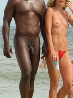 interracial couple at beach