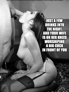 photoit happend faster that you expected. just a few drinks into the night, and your wife is on her knees worshiping a big cock in front of