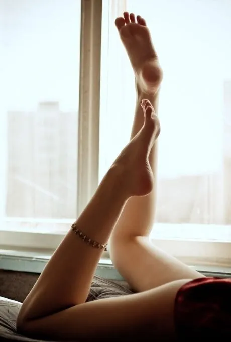 elegant posture of feet