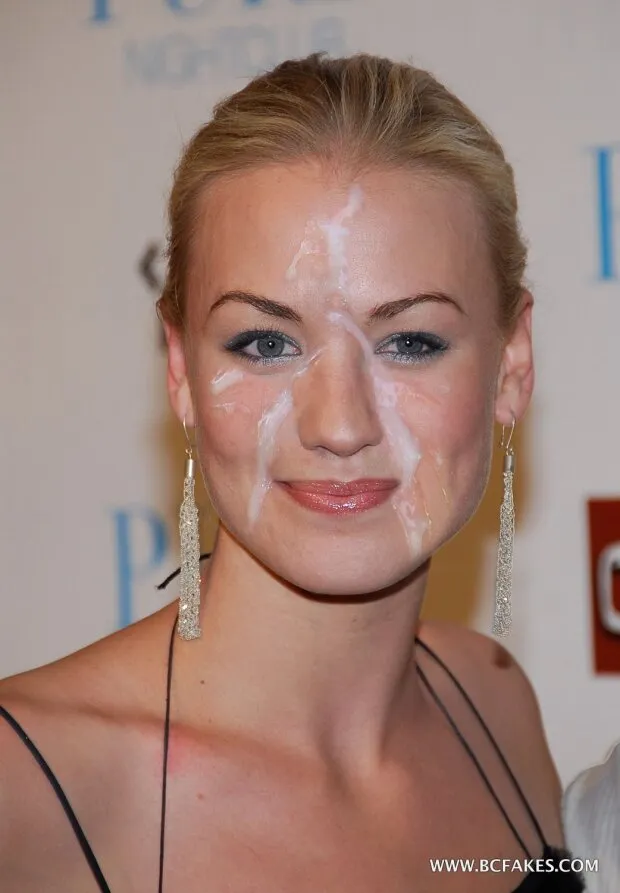 yvonne strahovski fake cumshot