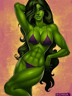 she-hulk in her sexy bikini