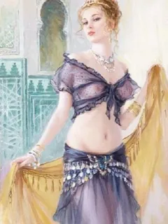 belly dancer in purple