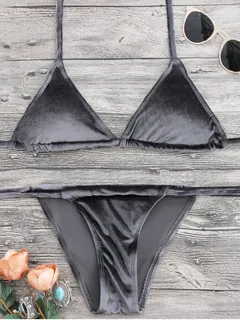 female gray bikini set. ❤️