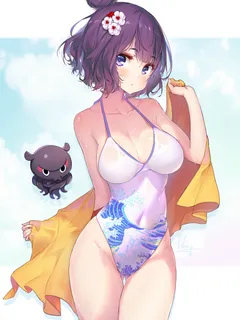 fate (series) fate/grand order water drop octopus katsushika hokusai (fate) tokitarou (fate/grand order) hong (white spider)