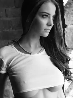 emelia paige in black and white crop