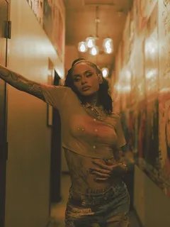 kehlani in a see-through shirt