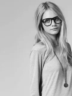 blonde with glasses