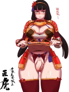 samurai futa showing her flaccid penis