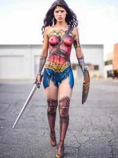 wonder woman bodypaint