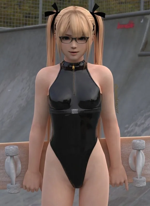 marie rose in latex bodysuit