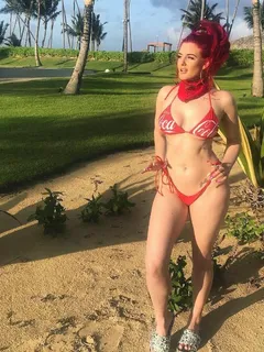 justina valentine in a coca-cola bikini