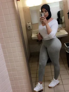 amazing hijabi ass after working out in the gym