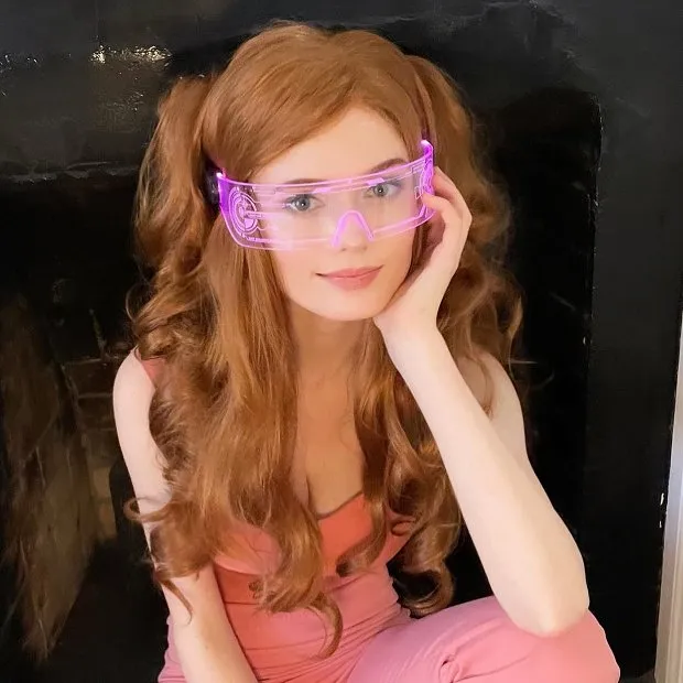 no, avalon, you can't wear those to keep cum out of your eyes...