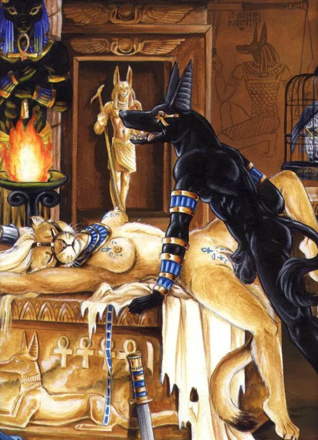 anubis sacks sekhamet's temple - by lordgriffin