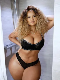 perfect curly haired ebony woman