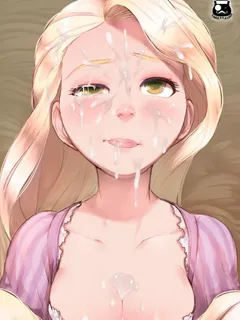 you titfucked rapunzel, it got so messy and filled her face so much