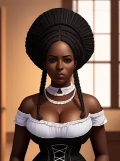 black woman in antebellum maid outfit2