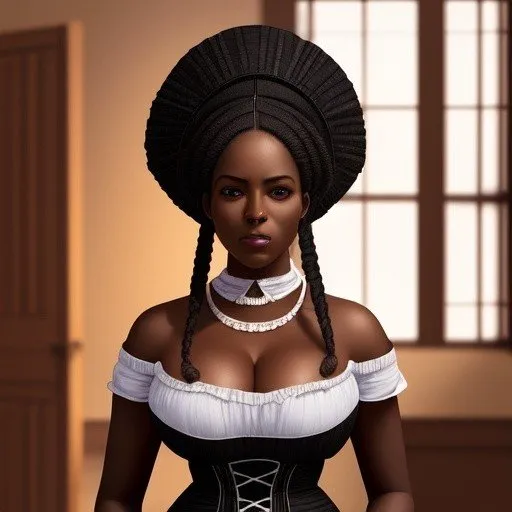 black woman in antebellum maid outfit2