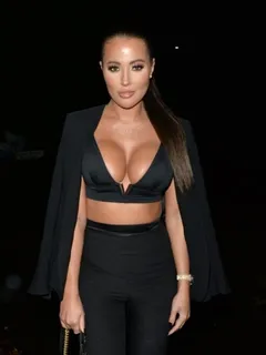 yazmin oukhellou big boobs showing nice cleavage in a sexy little revealing top seen by paparazzi.