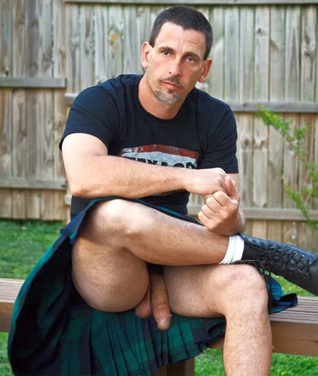 ya don't normally sit like that in a kilt, bub.