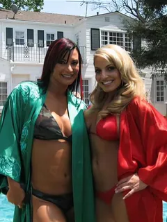 victoria (wwe) and trish stratus in bikinis