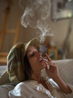 Cassie Clarke in Breathtakers set Just Smoking