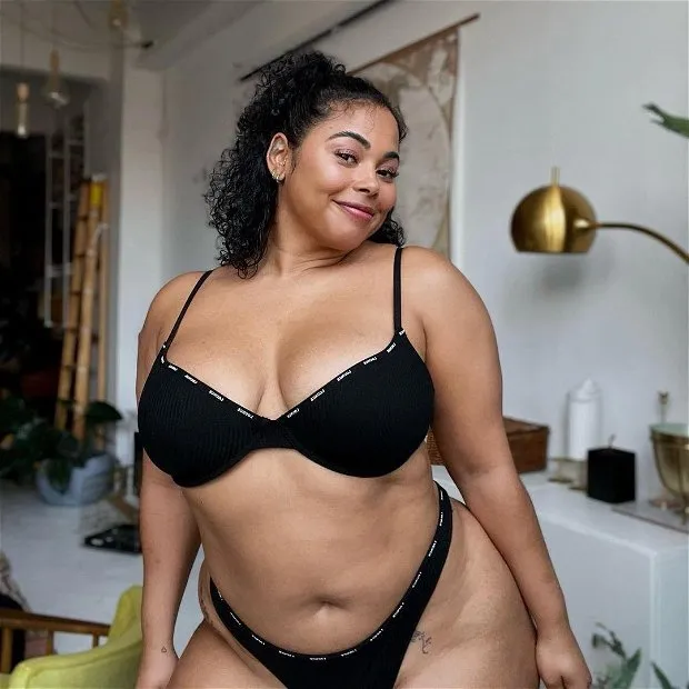 tabria looking cute and sexy in her black bra and panties