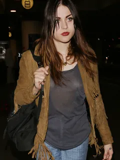 frances bean cobain braless in see through tee