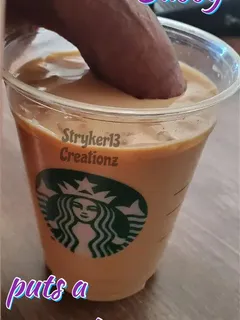 i love it when daddy puts a special treat in my starbucks