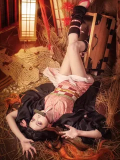 cosplay - nezuko kamado del anime demon slayer/kimetsu no yaiba